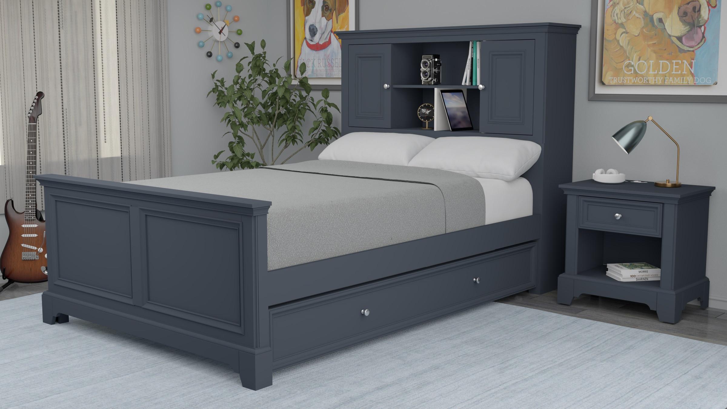 Rent to Own Oak Furniture West Belmar Full Youth Bed with Twin Trundle